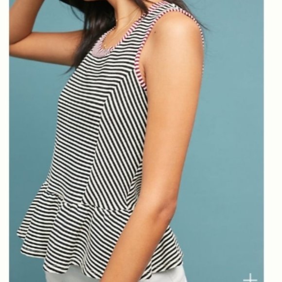 Anthropologie Dolan Belmar Peplum Tank Top - Picture 2 of 6